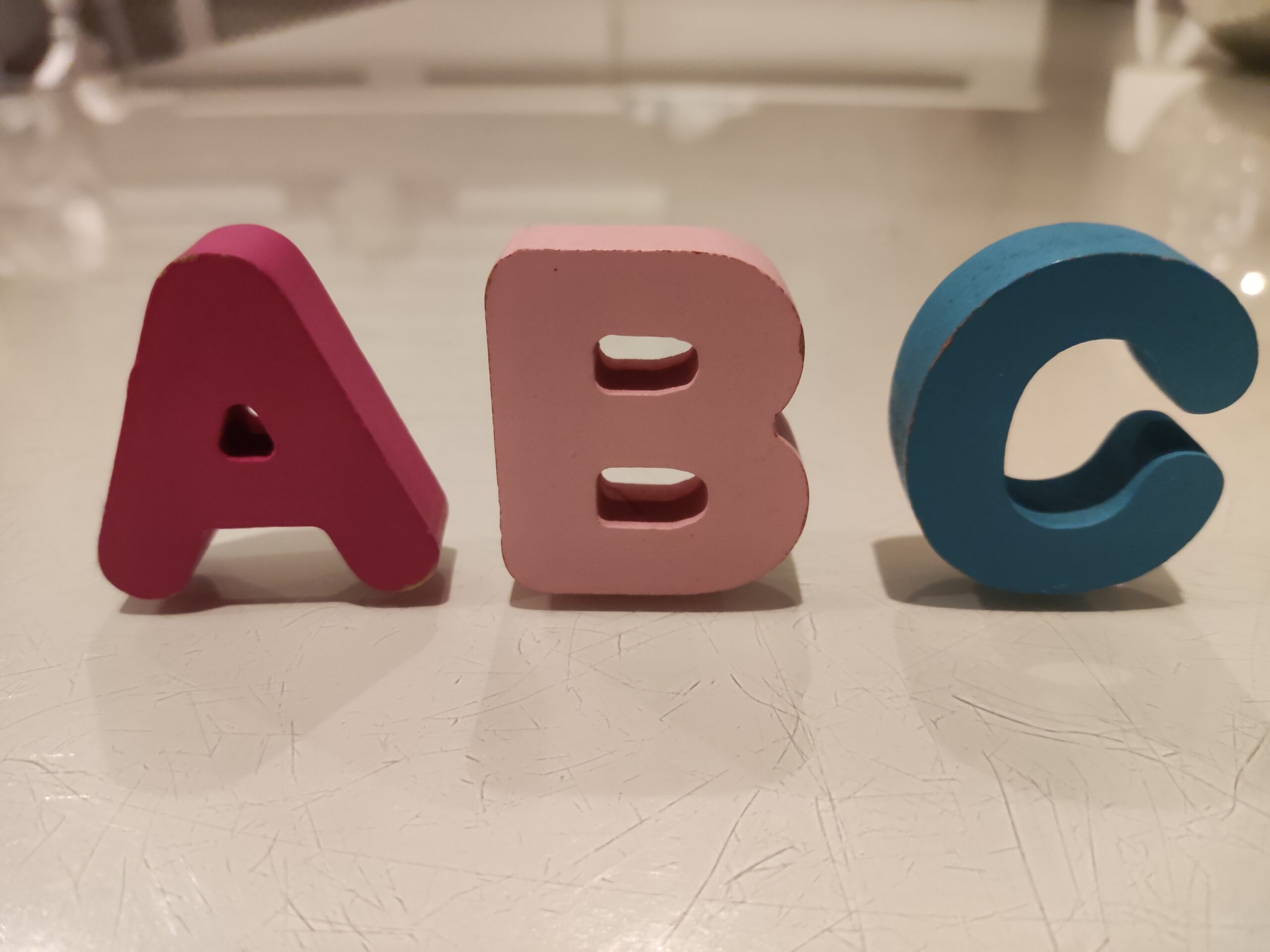 Autistic child obsessed with alphabet 